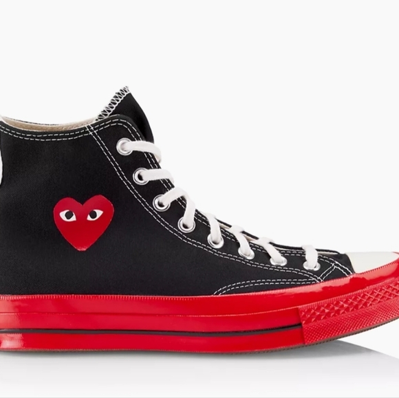 Converse COMME des GARCONS Black Red White Unisex MENS Size 5 WOMEN Size 7 - Picture 1 of 8